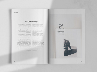 Minimalist Magazine Page Design branding column cover luxurious magazine minimalist ui