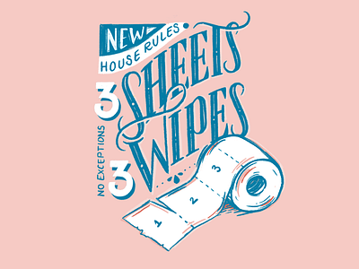 New Rules graphic handlettering lettering quarantine toiletpaper