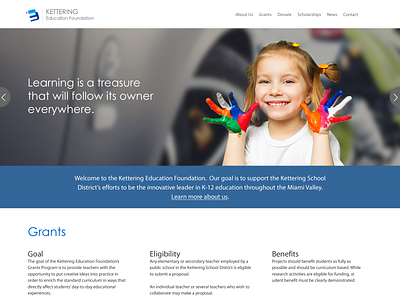 Kettering Education Foundation responsive website design ui ux