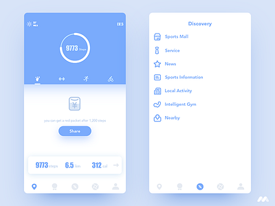 Health App mobile app dashboard health mobile sport ui yodo run