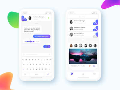 chat app chat ios iphonex ui ux