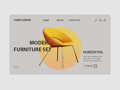 Furniture Web chair clean furniture landing modern shopping web website