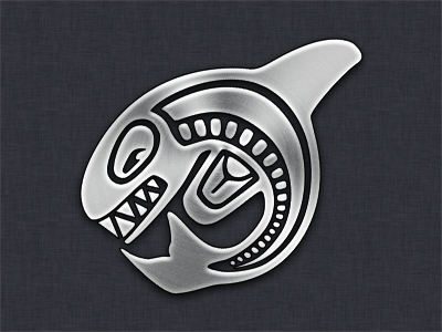 Icon Design metal orca steel whale