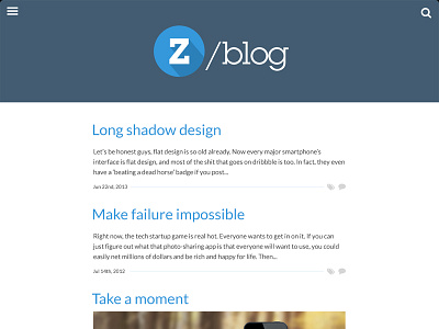 my blog - WIP 2x blog blue bootstrap design flat long shadow minimal responsive ui web wordpress