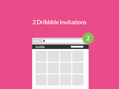 2 dribbble invitations 1x 2x dribbble flat green invitation invite invites lato pink ui ux