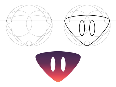 Friendly Alien 1.6 alien character golden ratio gradient illustrate illustration logo space