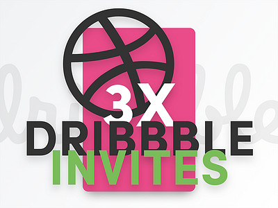 3x dribbble invites