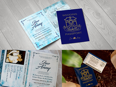 Invitation booklet graphic design invitation wedding