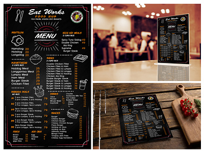 Menu advertising brand design food menu