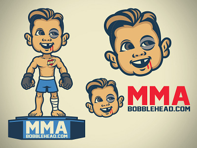 MMA bobblehead bobblehead cartoon character company logo logo set mascot mma set
