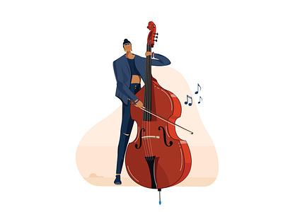 cellist cellist cello design illustration music musician vector violin