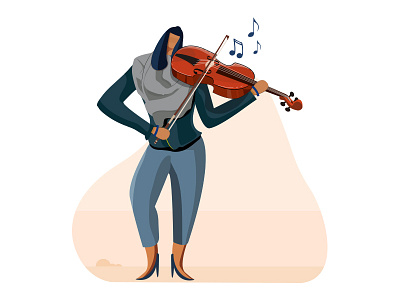 Violinist illustration music musician vector