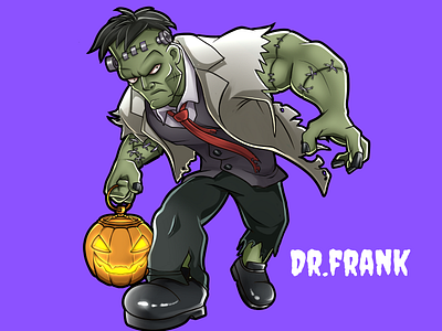 Dr. Victor Frankenstein frankenstein halloween logo logo mascot mascot mascot character mascot design t shirt t shirt design tshirt