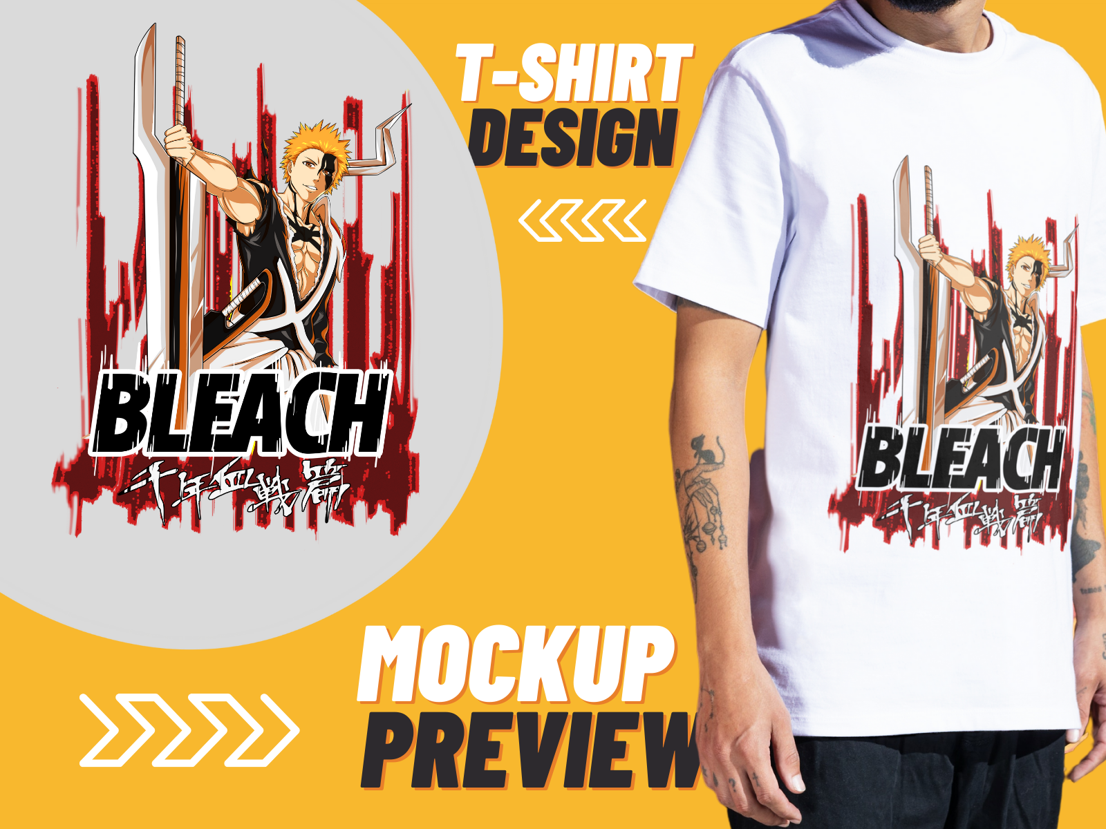 Mens Bleach Anime Ichigo Kurosaki Character Black Short Sleeve Graphic Tee  Shirt6XL  Walmartcom