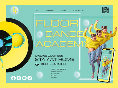 Dance Studio art dance design graphic design illustration ui web web design webdesign