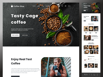 Coffee Shop E-Commerce app branding design graphic design typography ui ux vector