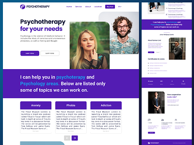 Psychotherapy for your needs - Landing Page
