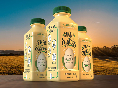 Simply Eggless Packaging bottles branding design food food packaging healthy food packaging logo