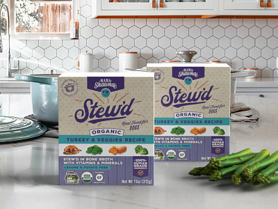 Stew'd Pet Food box design branding food logo packaging pet food