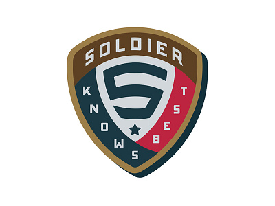 Soldier Knows Best Logo badge shield