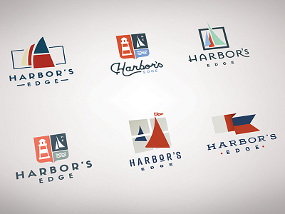 Harbor's Edge Concepts branding edge harbor logo nautical restaurant