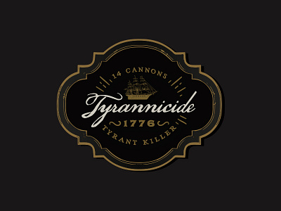 Tyrannicide Beer Concept badge branding brewery craft beer ipa logo