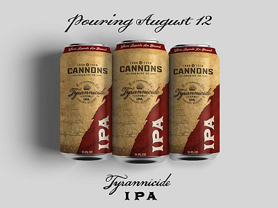 Tyrannicide IPA - Launch Graphic beer can branding brewery can craft beer craft brew ipa packaging