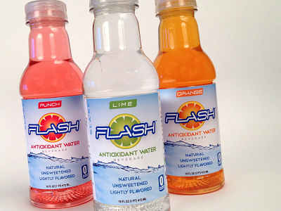 Flash beverage bottle branding flash logo packaging rebranding