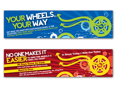 Rent-a-Wheel Web Banners banner car tire web wheel