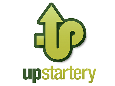 Upstartery green growth logo money start up