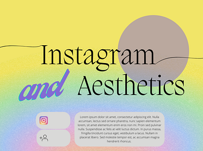 Instagram and Aesthetics branding graphic design