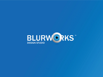 Blurworks Logo Design adobe illustration art blue brand branding design eye flat graphic design identity illustration letter logo logodesign logotype minimal modern simple typography vector