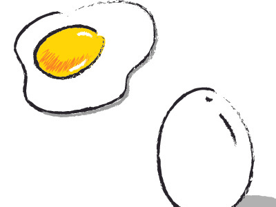 Eggs, different posture