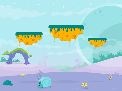 Fantasy Platformer 2.0 background bug fantasy flat floating magic planet platform scene sci fi