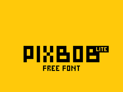 PIXBOB LITE - Free Pixel Font 8 bit 8bit bibbob branding fonts pixel typography