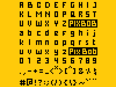 PixBob Font - Premium Pixel Fonts (Regular Preview) bibbob font fonts pixel pixel font