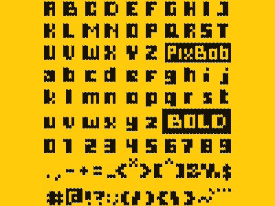 PixBob Font - Premium Pixel Fonts (Bold Preview) bibbob