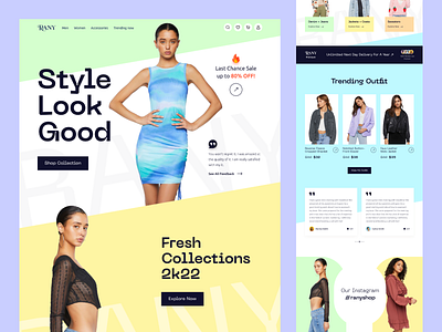 Fashion Landing Page app design form page graphic design landing page logo