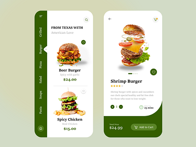 Food App UI app design design graphic design prototype wireframe