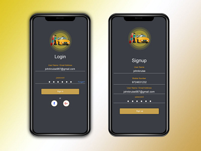 Taxi Booking Login graphic design logo prototype ui uiux design