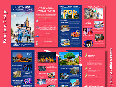 Brochure Designed for a travel agency (Disney trip brochure) brochure design brochure for travel brochure travel agency disney trip advertisement graphicsbyzobia