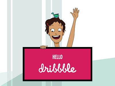 Dribbble Debut debut hello hello world illustration manc