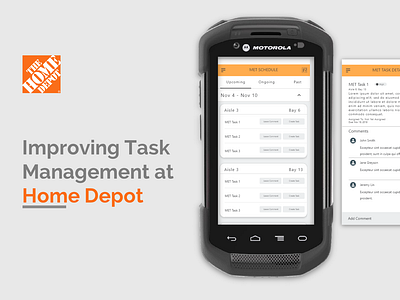 App design for Home Depot android app app home depot logistics plugin task management ux design
