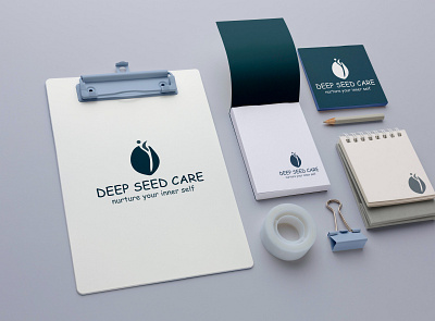 Stationery Design for Deep Seed Care . branding design graphic design logo logo design minimal logo minimalist