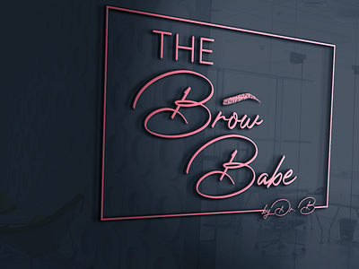 Logo Design for The Brow Babe by Dr. B 3d beautylogo branding createlogo creativelogo design graphic design logo logo design logo designer makelogo minimal logo