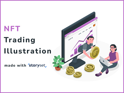 NFT Trading Website Illustration