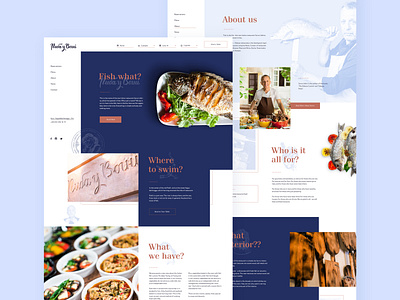 Fish On Fire Website design food restaurant typography ui design web web design website