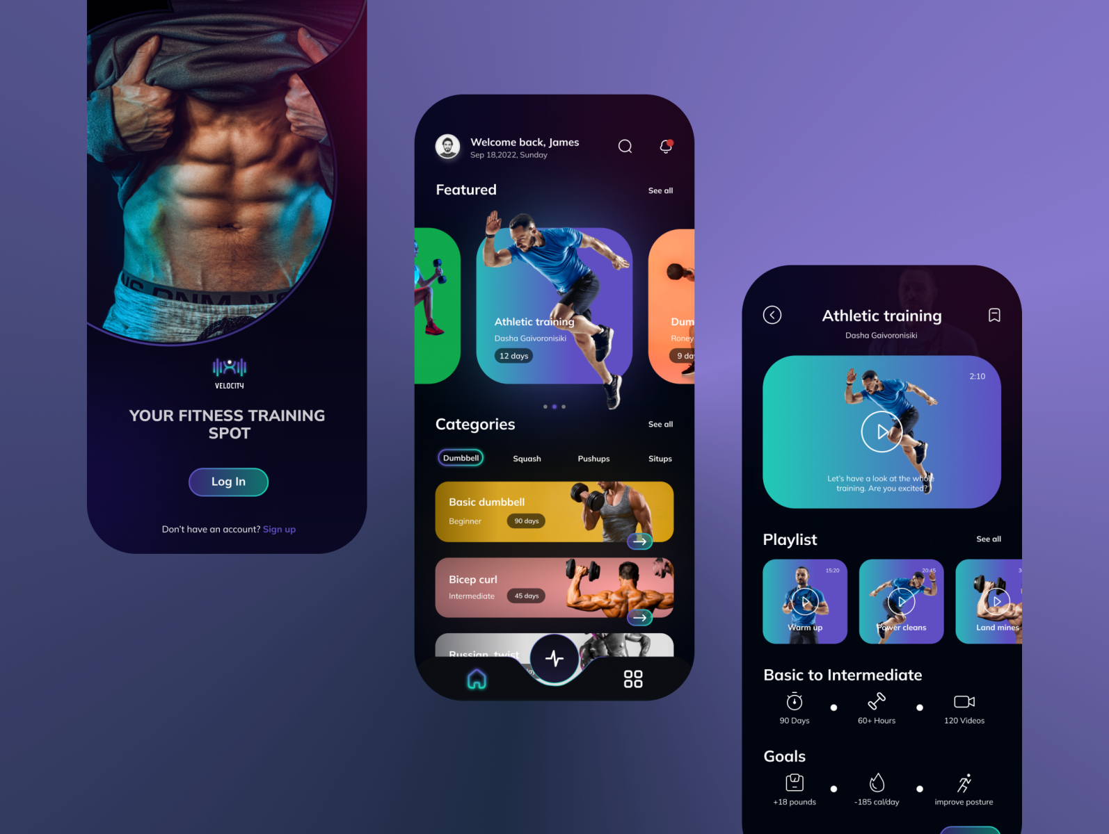 Fitness/Gym mobile app by Mahnoor Asghar on Dribbble