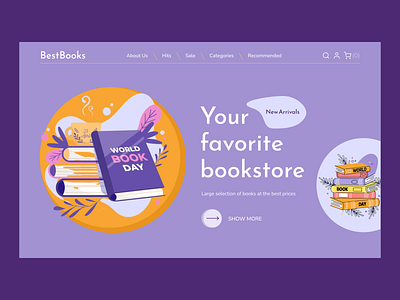 Book Store ui ux web design