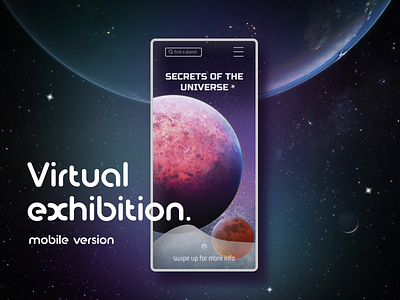Secrets of the universe. Mobile version. design mobile mobileversion planets space ui web design